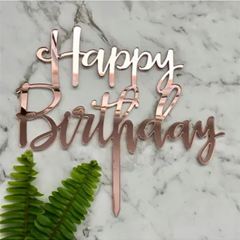 20pcs su gimtadieniu monograma akrilo tortas topper