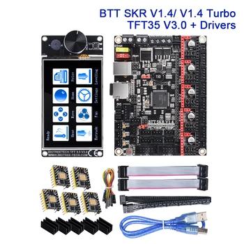 BIGTREETECH SKR V1.4 Turbo Kontrolės Valdyba TMC2209 TMC2208 UART Vairuotojas + TFT35 V3.0 Touch Screen 3D Spausdintuvas Valdybos SKR V1.3 PRO MKS