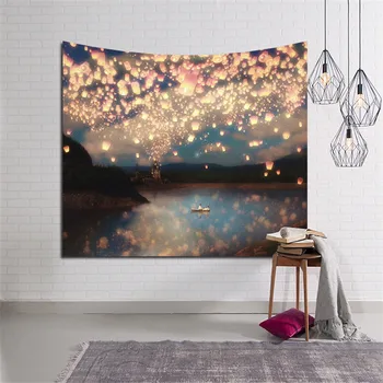 Bohemijos Galaxy spausdinti sienos kabo gobelenas sienos meno kambarį mandala gobelenas hipių boho dekoro paplūdimio rankšluosčių, siuvinėjimas