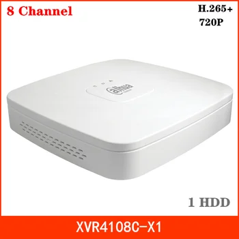 Dahua 8 Kanalo Lite 720P Serijos XVR Diktofonas XVR4108C-X1 H. 265+ H. 265 Palaiko 1 SATA HDD iki 10TB Max 10 kanalų IP įėjimai