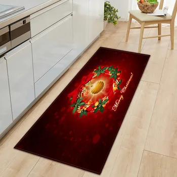 Kalėdų virtuvė anti-slip mat kambarį kilimas durų kilimėlis juostelės grindų kilimėlis sofos-lovos pusėje kilimas kavos staliukas mat maldos kilimėlis