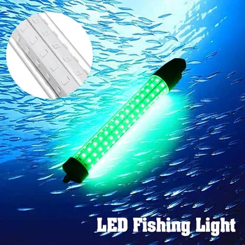 Karšto 10W 12V LED Žvejybos Šviesiai Žalia samteliais Lempos Kalmarai Žibintai Viliojimo Masalas Finder DO2