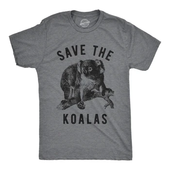 Vyrai Išsaugoti Koalas Marškinėliai Klimato Kaitos Australija Gyvūnų Mylėtojas Cool Grafika