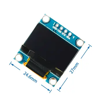 10vnt/daug Balta, Mėlyna spalva 128X64 OLED LCD LED Ekrano Modulis Arduino 0.96 I2C IIC Serijos nauji originalus su CaseI