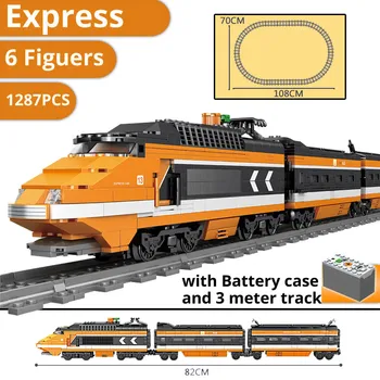 Express GBL įrangos pardavimas, biuro įrangos Kūrimo Blokų Baterija Maitinamas Elektros Dangaus greitųjų Traukinių Horizontas Plytų 10233 Žaislai Vaikams Sandėlyje