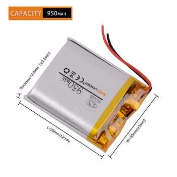 3.7 V, 950mAh li Polimero Li-ion Baterija Tablet PC Power bank mobiliojo elektroninio dalis 