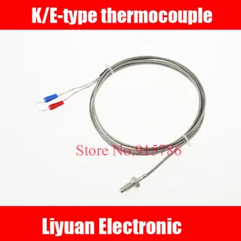 10vnt 2M K tipo termopora / E tipo temperatūros jutiklis zondas / M6 varžtu tipo Ekranuotas laidas termopora zondas