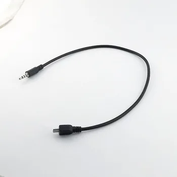10vnt Micro USB Vyrų ir Stereo 3.5 mm Male Automobilių AUX Out Kabelis 40cm