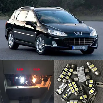 11Pcs šaltai Balta Canbus LED Automobilio Lemputes Interjero Paketas Rinkinys, Skirtas 