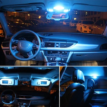 14Pcs Automobilio Salono Lemputė Canbus LED Lempos Paketą Rinkinys Žemėlapis Dome Durų Kamieno Žibintas Tinka BMW 1 Serijos E82 E87 E88 2008-2013 m.
