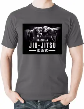 2019 Black Vyrų Tshirts Homme Tees BJJ Marškinėliai Brazilų Gracie Jiu Jitsu Tee Viršuje Traukinių artial Menų Print T-Shirt Mens