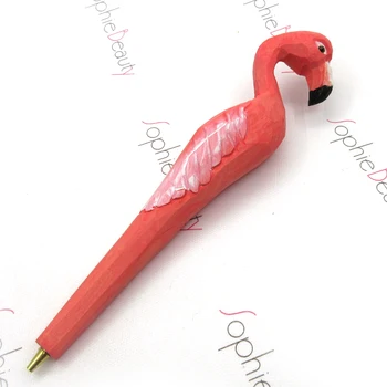2019 Naujas Gręžimo Pen Diamond Dažymo Įrankiai Flamingo Gėlė Stiliaus Cirkonio Mozaikos Įrankis Mielas Gyvūnų Ranka Raižyti Mediniai Rašikliai