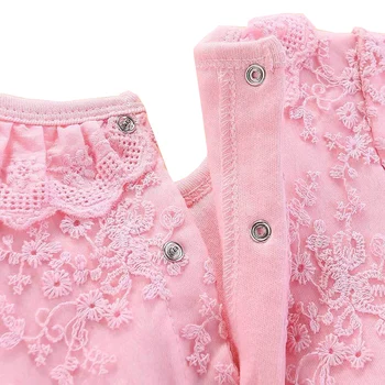 2019 New Baby Princess Dress Naujagimių Medvilnės Outwears 2vnt Nustatyti Kūdikių Drabužiai Kūdikiams, Mergaitėms Nėrinių dizaino ilgomis Rankovėmis Suknelė ir Skrybėlė