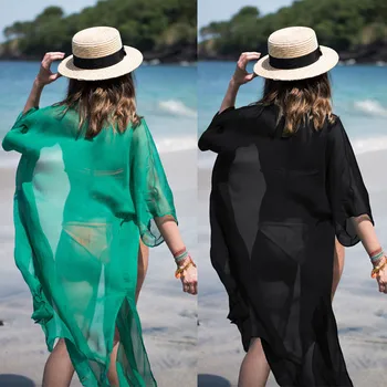 2020 Metų Vasaros Moteriški Kimono Paplūdimio Suknelė Ilgomis Rankovėmis Moterims Bikini Padengti Ups, Paplūdimio Ilga Suknelė Kaftan Paplūdimio Maudymosi Kostiumėliai