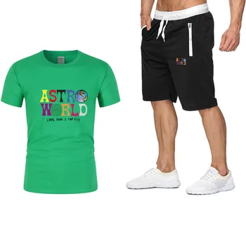 2020 metų vasaros reklamos spausdinimas, medvilnės marškinėliai + šortai atsitiktinis vyrų kostiumas mados atsitiktinis veikia nuo sprogimo apsaugotą sportswea