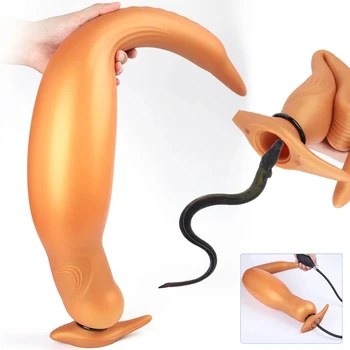 2020 Naujas Super Ilgas Analinis Kaištis Didžiulis Butt Plug BDSM Produkto Pripučiami Žvakės Analinis Makšties Dilator Suaugusiųjų Erotinis Sekso Žaislas Vyrams Wome
