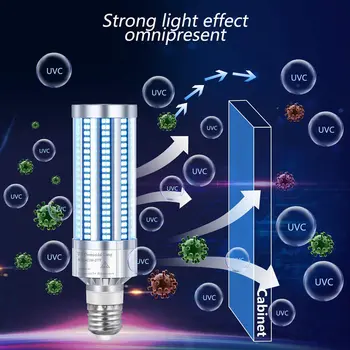 2020 Naujausias 60W UV Baktericidinė Lempa uv-C Lemputė, LED E26 E27 Bazė Ozono Nemokamai uv-C Ultravioletinių Kukurūzų Svogūno Dezinfekavimo Sterilizer