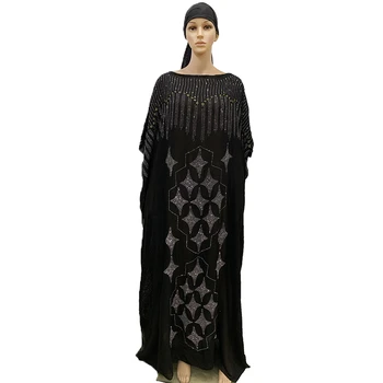 2020 Naują Afrikos Deimantų ilgai Dashiki Didelis Vasaros Juoda Suknelė Lady Afrikos drabužius 111#
