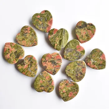 2020 naują geros kokybės, natūralus gėlių žalia akmens širdies formos kabina cabochon karoliukai papuošalai priėmimo 25mm didmeninė 12pcs/aikštelė nemokama