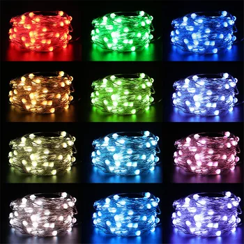 2020 Naują RGB Vario Viela, LED String Pasakų Lemputė Su Nuotolinio Trijų laidų Taško Kontrolės USB Kalėdų Šmėžavimas Firefly Šviesos