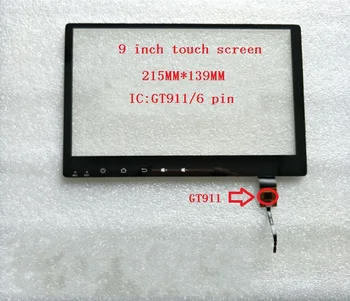 215*139 9 colių android naršymo jutiklinis ekranas JTS018 IC:GT911 6 pin