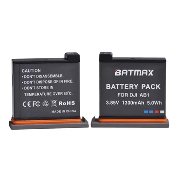 2vnt 3.85 V, 1300mAh AB1 Baterija + Triple USB Įkroviklį, su C Tipo Uosto DJI Osmo Veiksmų Sporto Fotoaparato Baterija AB1