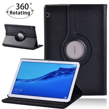 360 Sukasi Atveju, Huawei MediaPad T5 10 AGS2 W09/L09/L03/W19 10.1 Tablet Stand Padengti Huawei T5 10 Atveju + Filmas Pen