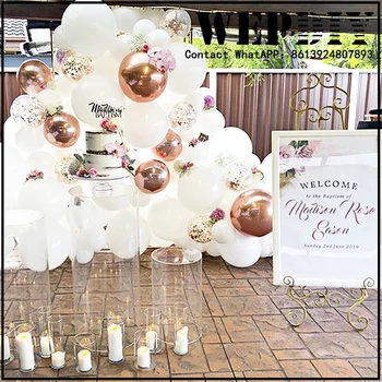 3pcs/set skaidraus akrilo plinth stovėti vestuvių & party akrilo cilindras vestuvių stalo centerpieces