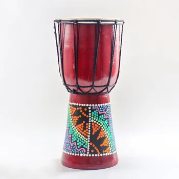 4 colių 6 colių, profesionalus Afrikos būgnų klasikinės tapybos mediniai ožkų gera garso tradicinis muzikos instrumentas