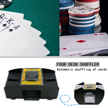 4 Denio Kortelės Shuffle Stalo Žaidimas Pokerio Kortos Automatinė Šalies Maišyklė Žaidimas Šalis, Pramogų Ir Kortelės Maišyklė Mašina