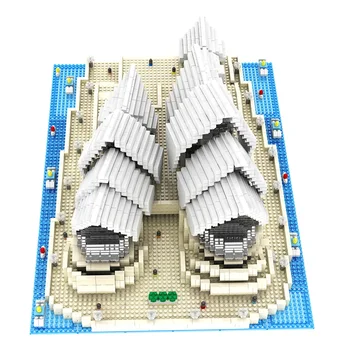 4131PCS Mini Diamond Blokai Garsaus Miesto Architektūra Sydney Opera House Modelis Statybiniai Blokai, Plytos, Švietimo Žaislai, Dovanos