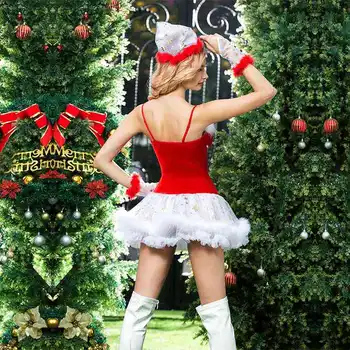 4PCS/Set Kalėdų Kostiumai, Suknelės Aukštos Kokybės Elegantiškas Kostiumas Cosplay etape rodikliai rodo, drabužiai, suknelės Santa Claus rinkinys