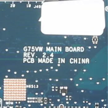 69N0MBM17 Už ASUS G75VW REV:2.4 SLJ8C 3D Mainboard Nešiojamas plokštė DDR3 išbandyti OK
