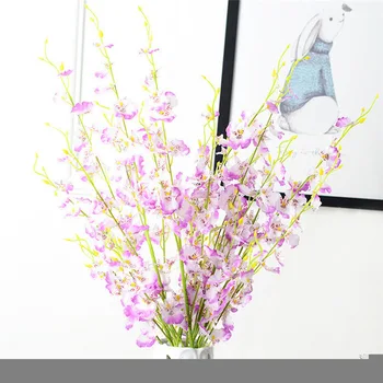 90Cm Ilgio 1PC Mėlynas Rožinis Drugelis Orchidėja, Dirbtinės Gėlės 