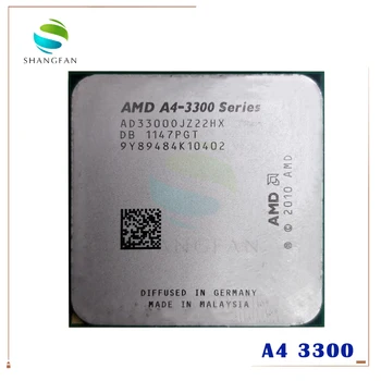 AMD A-Series A4-3300 A4 3300 Dual-Core Darbalaukio 2.5 GHz CPU AD33000JZ22HX 65W Socket FM1