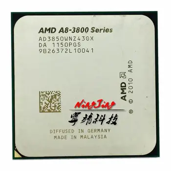 AMD A8-series A8-3850 A8 3850 2.9 GHz Quad-Core CPU Procesorius AD3850WNZ43GX Socket FM1