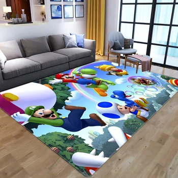 Animacinių filmų Anime Super Mario 3D Spausdinimo Kilimai Gyvenimo Kambario, Miegamasis, Didelis Plotas Kilimas Vaikams Žaisti Grindų Kilimėliai Vaikų Žaidimo Big Kilimėliai