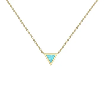 Aukso spalvos Trikampis Sukurta Opal Karoliai Opal Karoliai Moterims