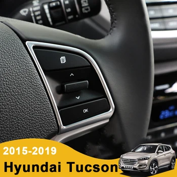 Automobilio Vairas Blizgančiais Padengti Vidaus Apdaila, Apdaila Už Hyundai Tucson 2016 2017 2018 2019 ABS Chrome Priedai