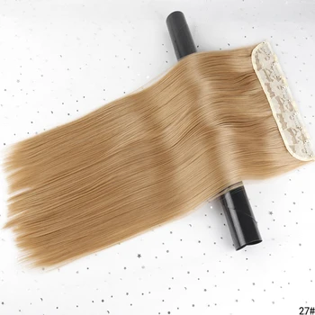 Azqueen 5 Įrašai-Ilgi Tiesūs Plaukai Priauginimui Natūralių Golden juoda ruda Ins Sintetinių Įrašą Plaukų priauginimas Moterų Plaukų