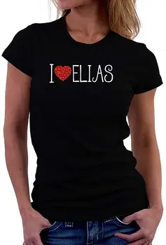 Aš Myliu Elias Kietas Stilius Moterys T-Shirt Naujokų Vasaros Cool Tee 