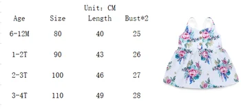 Bamblys Kūdikių Mergaitės 2020 Saldus Rankovių Gėlių 1-4Y-line Mini Suknelės Naujagimių Drabužiai