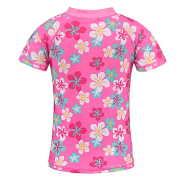 BAOHULU Spausdinti Kūdikių Mergaičių Bėrimas Apsaugas, Pink Gėlių maudymosi kostiumėlis Vasaros Atostogų Banglenčių Plaukimo Kostiumas Vaikams Maudymosi Kostiumai Paplūdimio