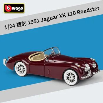 Bburago 1:24 1951 m. Jaguar XK 120 Roadster lydinio lenktynių automobilių Lieti Prabangios Diecast Traukti Atgal, Automobilių Modelį Žaislų Kolekcija Dovana