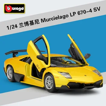 Bburago 1:24 Lamborghini MurcielagoLP670-4 SV modeliavimas lydinio automobilio modelį Rinkti dovanas žaislas