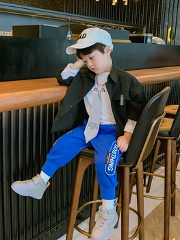 Berniukų Madinga Pavasarį ir Rudenį Pluošto Kojų Sweatpants 2020 Naujas Stilius Atsitiktinis Kelnės korėjos Mados Vaikų Sporto Kelnės
