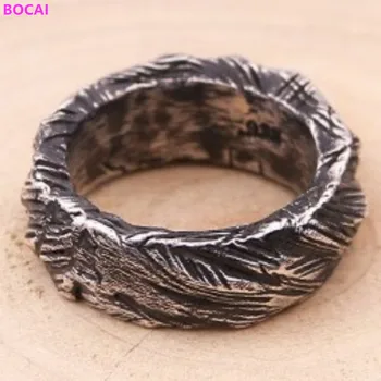 BOCAI s925 sterlingas sidabro žiedai Tailando sidabro asmeninį rankų darbo žiedas 2020 naujas mados juvelyrikos akmens uolienų gryno sidabro žiedai