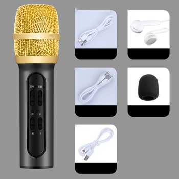 C11 Mikrofonas Kondensatoriaus Mikrofonas, Telefonas Kompiuteris Delninis Mikrofonas Dainavimo Live Transliacijos