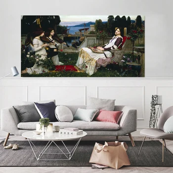 Citon William Waterhouse《Saint Cecilia》Drobė, Aliejus, tapyba Meno kūrinius Plakato Nuotrauką Šiuolaikinės Sienų Dekoras Namų kambarį Apdaila