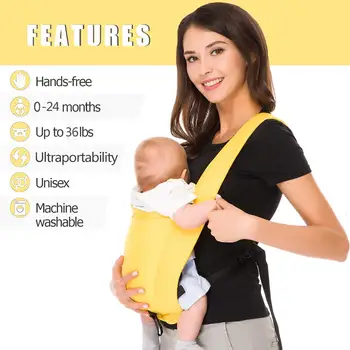 Cuby Baby Carrier, Natūralios Medvilnės Baby Sling Kūdikių Turėtojas Papildomų Patogu, Lengva Dėvėti, Vežančių Naujagimių X tipo Vežėjas